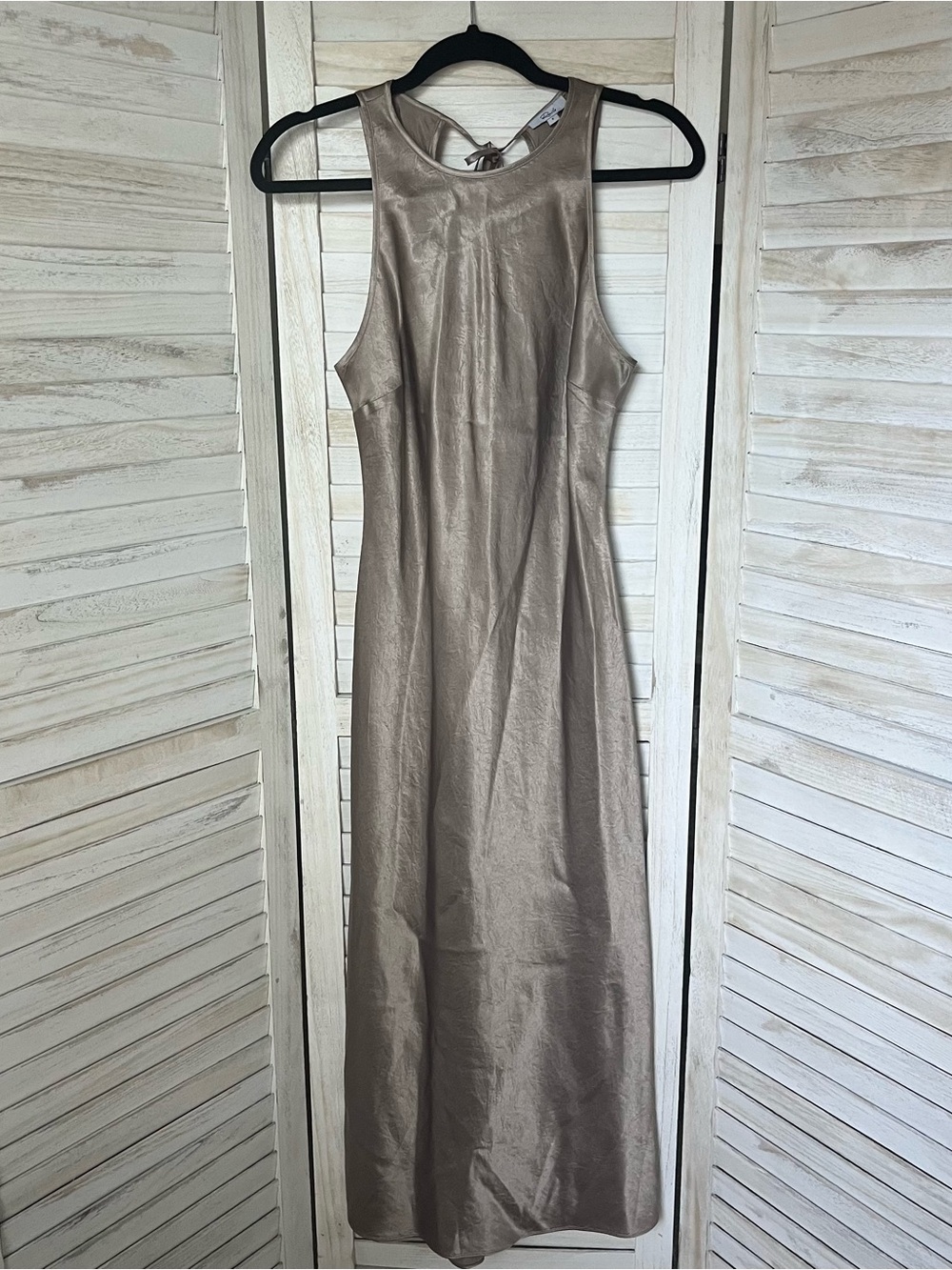 Rails Solene Satin Midi Dress Latte